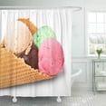 thumbnail image 1 of SUTTOM Pink Calorie Brown Dessert Ice Cream White Green Creamy Shower Curtain 60x72 inch, 1 of 1