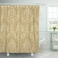 thumbnail image 1 of SUTTOM Satin Beige Damask Mojo Gold Paisley Victorian Digitalbcon Images Shower Curtain 60x72 inch, 1 of 1