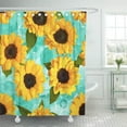 thumbnail image 1 of SUTTOM Seamless Pattern Made Up by Photos of Yellow Sunflowers with Shower Curtain 60x72 inch, 1 of 1