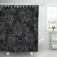 thumbnail image 1 of SUTTOM Silver 3D Floral Dark Black Abstract Lily Flowers Leaves Shower Curtain 66x72 inch, 1 of 1