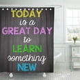thumbnail image 1 of SUTTOM Teacher Classroom Inspirational Appreciation Try Educator Educational Shower Curtain 60x72 inch, 1 of 1