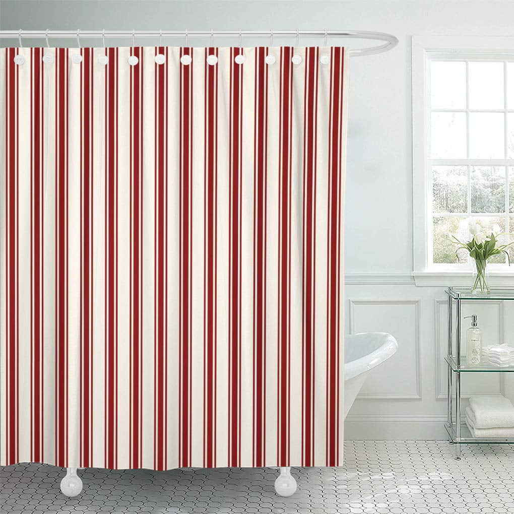 SUTTOM Traditional Classic Ticking Stripe Pattern Red and Vintage