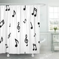 thumbnail image 1 of SUTTOM Vector Seamless Pattern Music Notes Isolated Illustration Rock Roll Shower Curtain 60x72 inch, 1 of 1