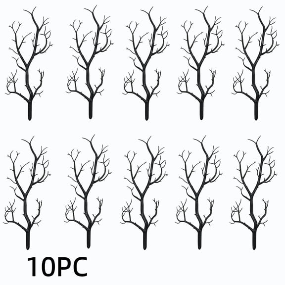 SUTWOEN 10pcs Bare Twig Floral Pick With Glitter Pumpkin Bats Bug Accents Halloween Branch Insert Decor For Vase Indoor Yard Table Home Gathering Centerpiece Display