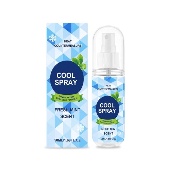 SUTWOEN Body Spray Ice Blast For Summer Heat Portable Mist For Face Neck Sweat Wipe For Outdoor Sports Gym 50ml
