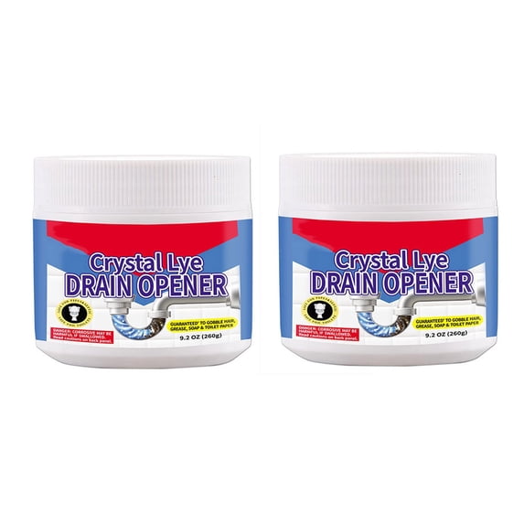 SUTWOEN Crystal Lye Drain Opener, Lye Sodium Hydroxide, Unclogs Bathroom Kitchen Sinks, Shower Pipes & Toilets, Sink Drain Cleaner, Clog Remover for Clogged Drains Bathtub Pipes