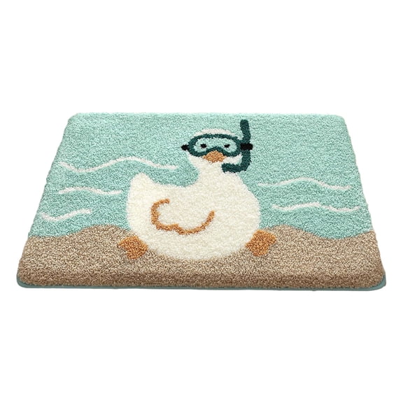 SUTWOEN Ducks Bath Mat Ducks Furry Carpet Cute Bathroom Rugs Soft Absorbent Quickly Dry Non Slide Rubber Machines Washable Funny Bathroom Mat For Bathroom Door