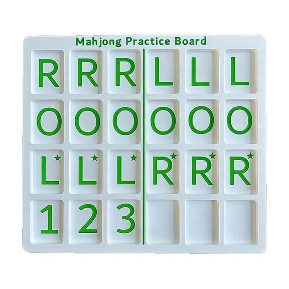SUTWOEN Mahjong Solo Practice Board, 3D Printed 24 Slots for Tile Arrangement and Strategy Training, Lightweight Portable Aid for Beginners and Pros, Fits Standard Tiles