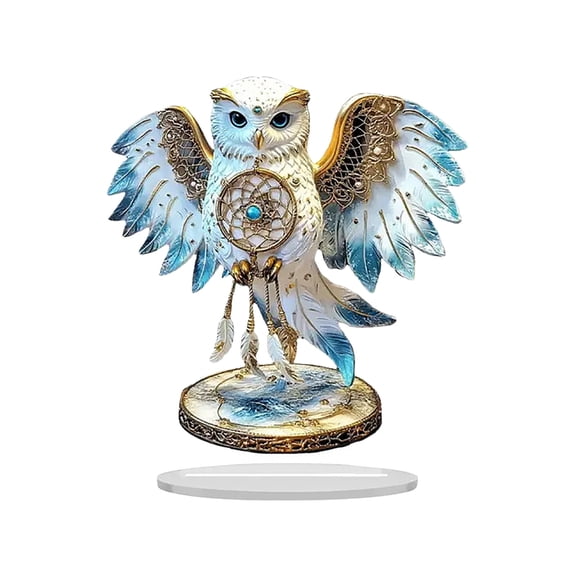 SUTWOEN Owl Acrylic Stand Custom Decor Personalized Acrylic Figurine Display For Home Office Desk Shelf Decoration