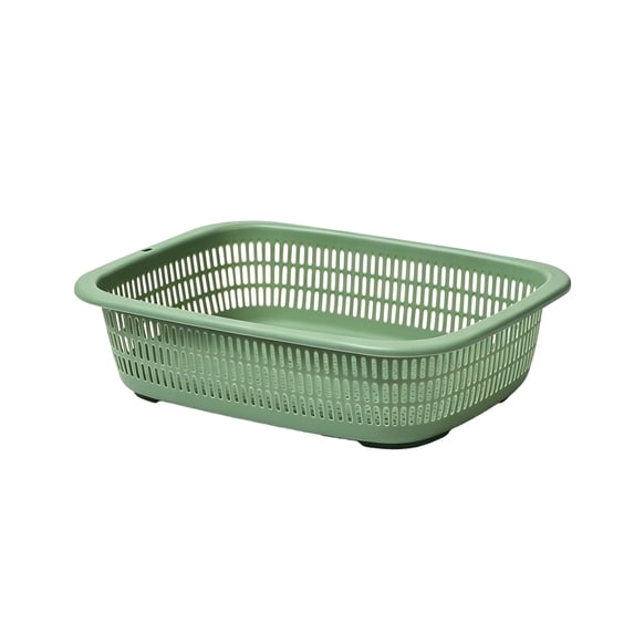 SUTWOEN Plastic Colander for Kitchen Rectangle Perforated Strainer Basket Red Stackable Strainers for Wash Vegetables Fruits Drain Cooked Pasta Food
