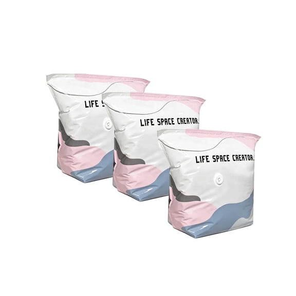 SUTWOEN No Pump Vacuum Storage Bags – Press And Seal Large Vacuum Storage Compression Bags, Keeps Clothes Dry & Dust‑free, No Pump 3D Vacuum Storage Bag for Bulky Bedding & Off‑Season Gear