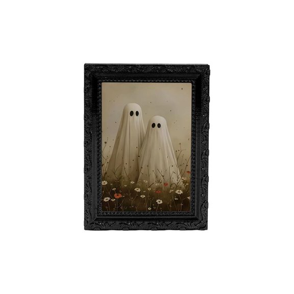 SUTWOEN Sculpted Ghost Framed Refrigerator Magnets Plastic Spooky Embossed Frame Magnetic Embellishments Holiday Decor Suits Fridges Lockers Metal Cabinet