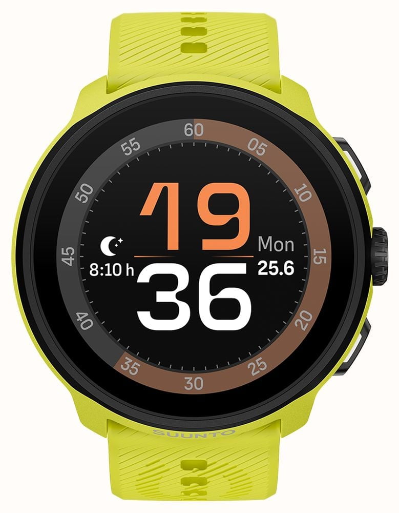 SUUNTO Run Running GPS Sports Watch with Silicone Strap, AMOLED Touchscreen Lime ss051274000