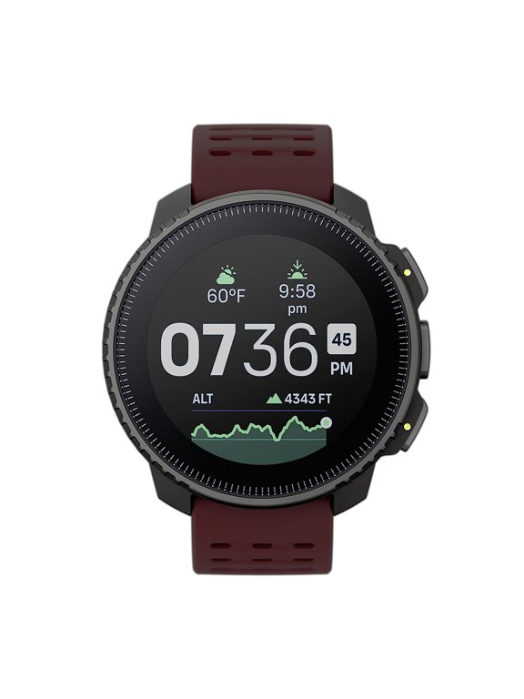 Vertical: Adventure GPS Watch, Large Screen, Offline Maps, Black Ruby