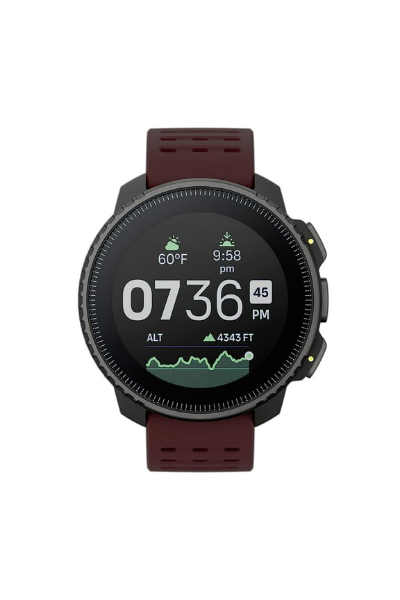 Vertical: Adventure GPS Watch, Large Screen, Offline Maps, Black Ruby