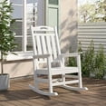 thumbnail image 1 of SUUNYN Oversized Outdoor Rocking Chair, HDPE All-Weather High Back Porch Rocker, 380lbs Capacity, White, 1 of 9