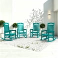 thumbnail image 1 of SUUNYN Outdoor Rocking Chairs, HDPE Porch Rockers for Patio Deck, All-Weather, 380lbs Load, Lake Blue, 1 of 9