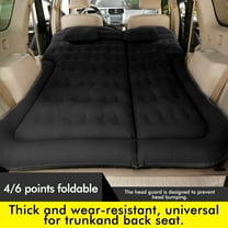 SUV Air Mattress - Flocking Surface & Built-in Pump for Trunk/Back Seat. Inflatable Car Bed for Camping & Road Trips, Family-Friendly.