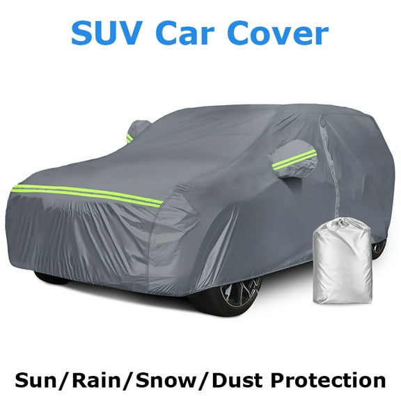 SUV Car Cover, PEVA Material, Universal Car Cover Waterproof All Weather with Door Zipper Universal Fit Buick Encore, Chevrolet Equinox, Blazer, Ford Escape, Bronco Sport etc (YL- lengths 187"