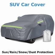 SUV Car Cover, PEVA Material, Universal Car Cover Waterproof All Weather with Door Zipper Universal Fit Buick Encore, Chevrolet Equinox, Blazer, Ford Escape, Bronco Sport etc YL- lengths 187"