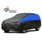 SUV Car Cover Waterproof All Weather , Size 1 Fit SUV-Length up to 181 inch, Blue