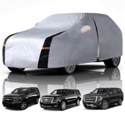 SUV Car Cover Waterproof All Weather, 10 Layers Outdoor Car Covers for Automobiles - Sun & Rain Protector Full Exterior Covers. Custom Fit Suburban, GMC Yukon XL, Cadillac Escalade, etcSize S5 VT4