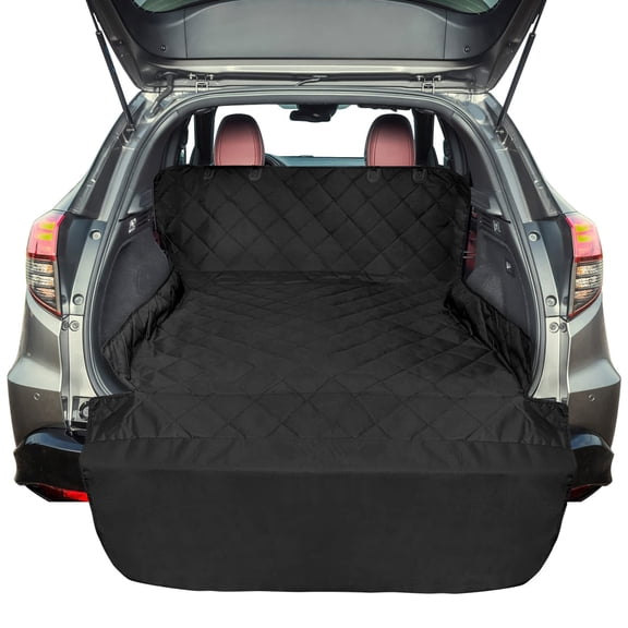 SUV Cargo Liner for Dogs, Trunk Cover with Bumper Flap Protector, Universal Fit Pet Cargo Mat for 3-Row Midsize SUV, Water Resistant Anti-Scratch Pet Trunk Liner