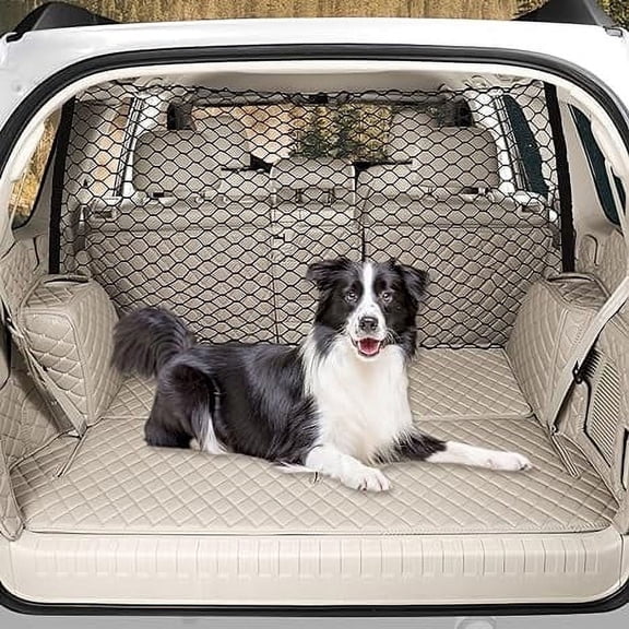 SUV Dog Car Net Barrier - Pet Car Partition Rear Seat Barrier Mesh, Easy to Install and Remove, Adjustable Car Dog Partition for Trucks, SUVs, Vans, Car Net Organizer Bag (47 * 27 inches)