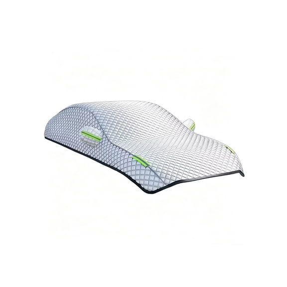 SUV Half Car Cover, Reflective Waterproof Sun Shade for Windshield Side Windows Roof Outdoor Parking Dust Rain UV Resistant