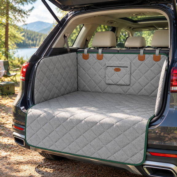 SUV Pet Cargo Liner for Dogs, Gray, 39 Inch, Full Coverage Trunk Protection