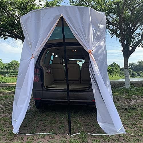 SUV Tailgate Shelter Tent Privacy Shelter Waterproof White Portable Changing Room for Biking Toilet Shower Sleeping Beach Swimming L:W:H:4.9ft:4.9ft: 7.5ft 6pcs Tent Pegs to fix