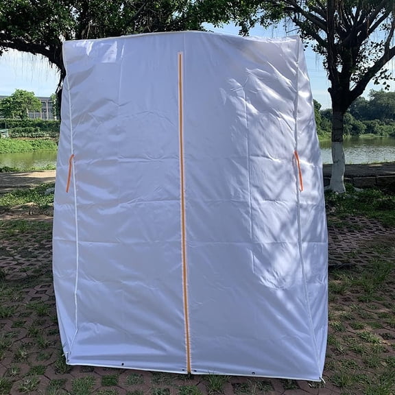 SUV Tailgate Shelter Tent Privacy Shelter Waterproof White Portable Changing Room for Biking Toilet Shower Sleeping Beach Swimming L:W:H:4.9ft:4.9ft: 7.5ft 6pcs Tent Pegs to fix