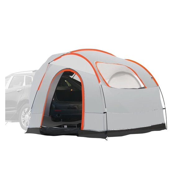 SUV Tent 8-8', Camping Tent Attachment for SUV, Waterproof PU2000mm Truck Tent, 6-8 Person Rear Tent for Hatchback, Van, Crossover