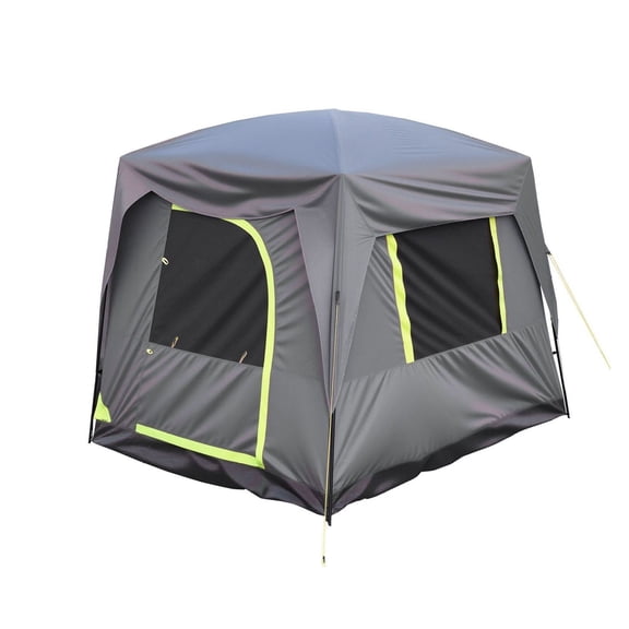 SUV Tent for Camping, 10x8ft Waterproof Car Tent for 5-8 Person, Spacious Double Layer Design with Mesh Windows & Rainfly, Portable Outdoor Camping Tent