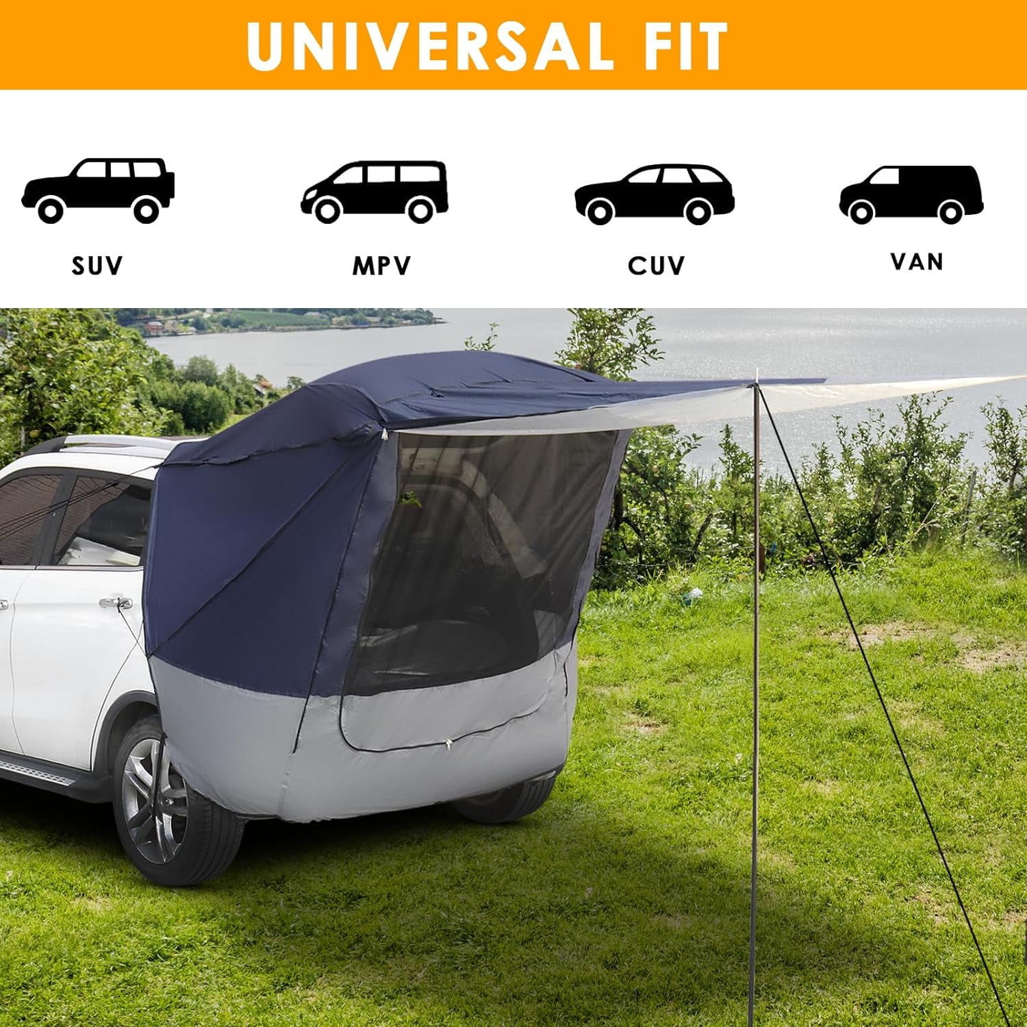 SUV Tent, Tailgate Tent with Awning Shade, Car Camping Essentials
