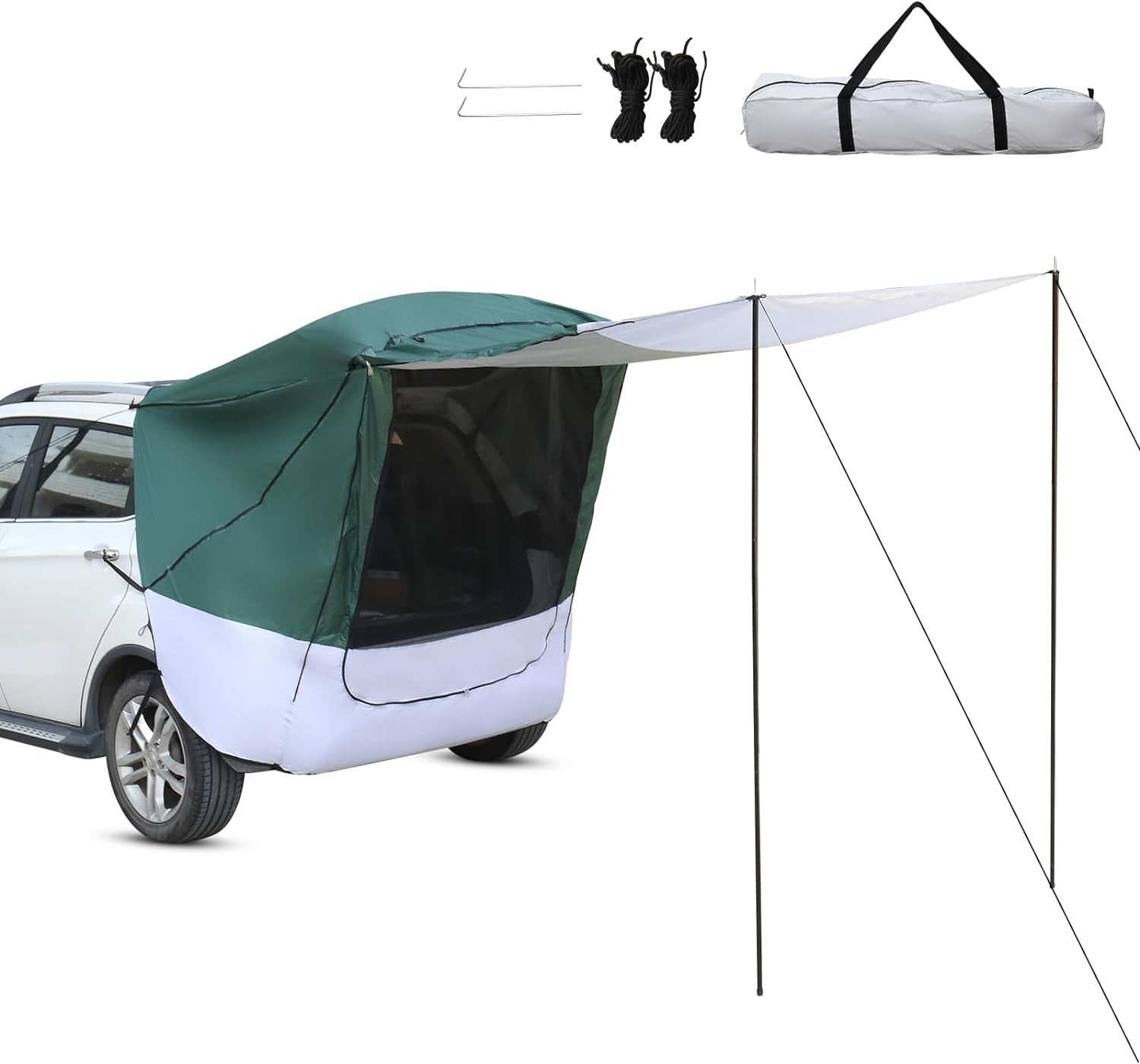 SUV Tent, Tailgate Tent with Awning Shade, Car Camping Essentials, Hatchback Car Tents with
