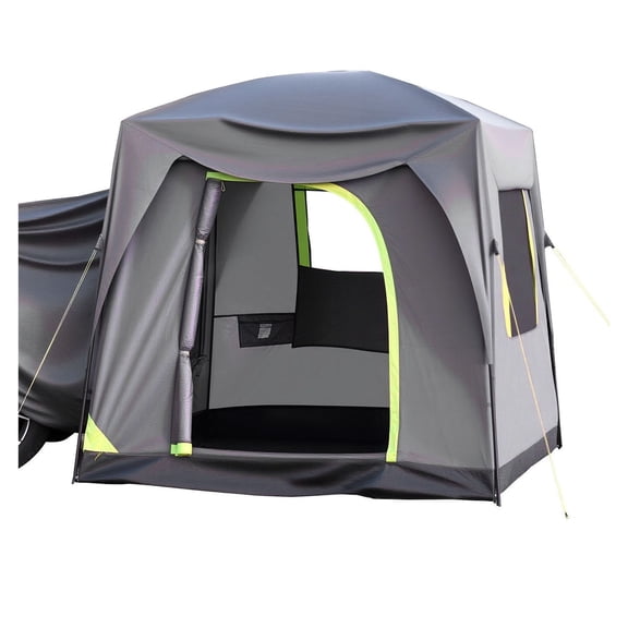 SUV Tent for Camping, 10x8 FT Waterproof Car Tent for 5-8 Person, Portable Double Layer SUV Camping Tent with Mesh Windows, Rainfly & Storage Bag