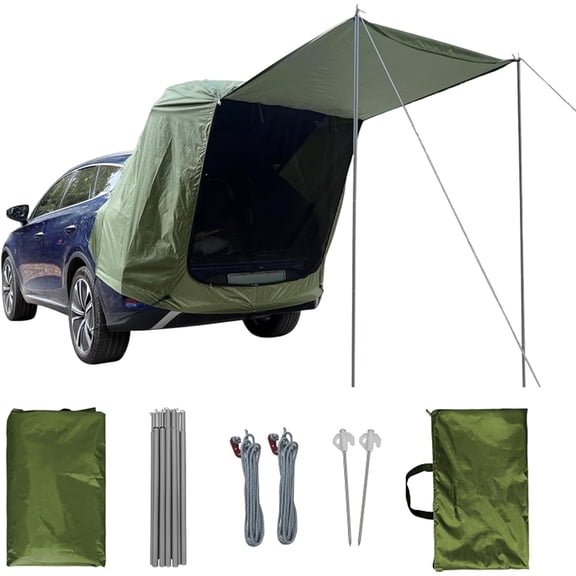 SUV Tents for Camping 210D Heavy Duty Waterproof Tailgate Tent with Shade Universal Car Tents for Full Size Camping