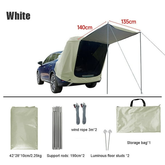 SUV Tents for Camping 210D Heavy Duty Waterproof Tailgate Tent with Shade Universal Car Tents for Full Size Camping