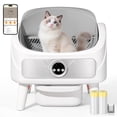 thumbnail image 1 of SUW Self Cleaning Cat Litter Box, Open-Top Automatic Litter Box for Multiple Cats, Large Capacity Robot, APP Control, Safety Protection, 2 Rolls Litter  Liners Bag, 1 Odor Eliminator, 1 of 7