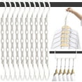 thumbnail image 1 of SUWU 10 PCS Space Saving Hangers, 5-Hole Magic Hangers - Sturdy Plastic Hanger, Closet Organizers for Clothes Storage, College Dorm Essentials, Home Organization (White), 1 of 5