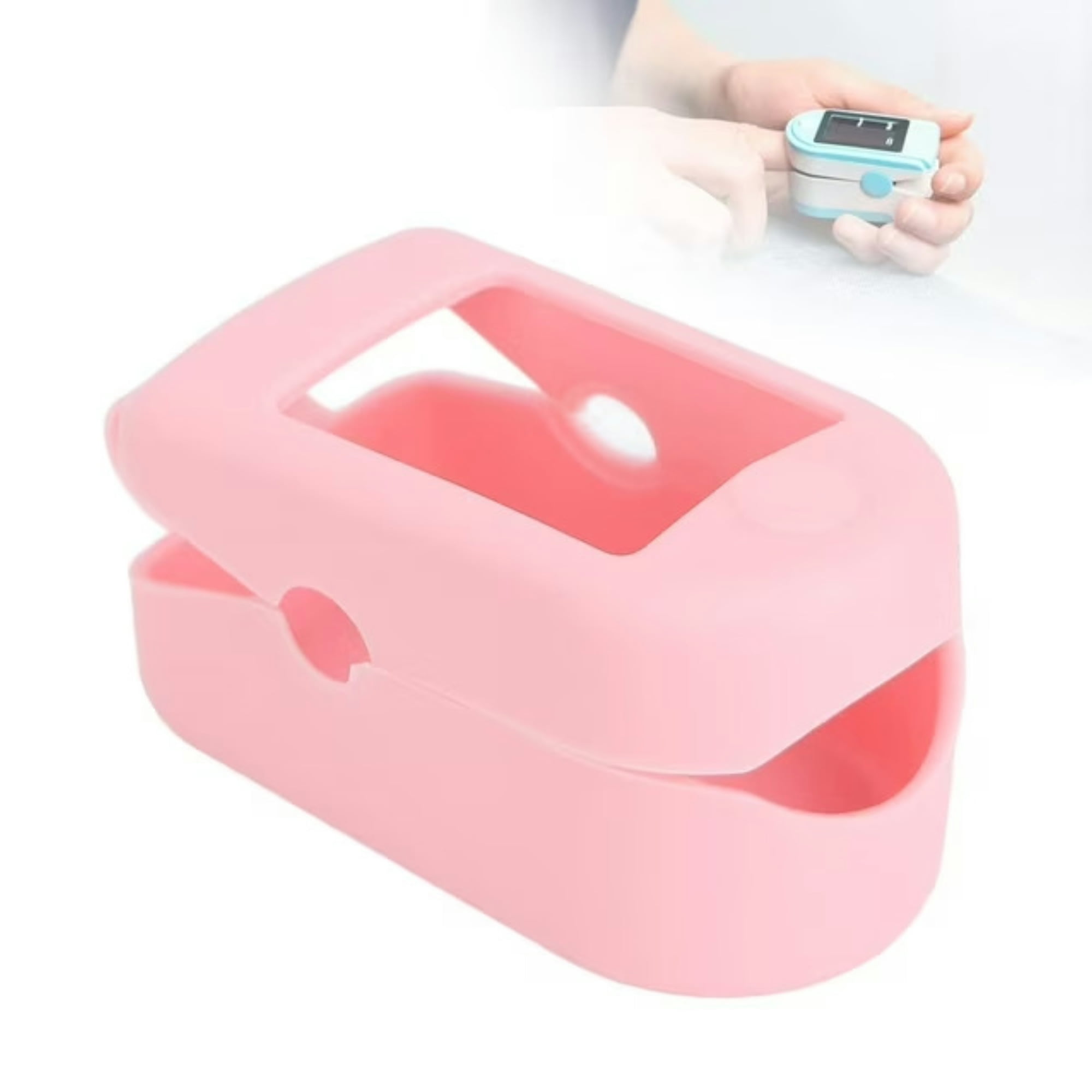SUWU 1Pc Pink Pulse Oximeter Fingertip Case,Oximeter Case Compact Portable Soft Comfortable Stable Reliable Effective Protective Cover