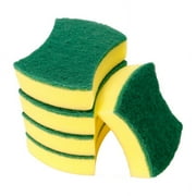 SUWU 5 Count, Double-Sided Scrubber Sponge for Kitchen Cleaning, Non-Scratch Sponges for Dishes, Efficient Scouring Pad for Pot, Pan, Household, Cookware