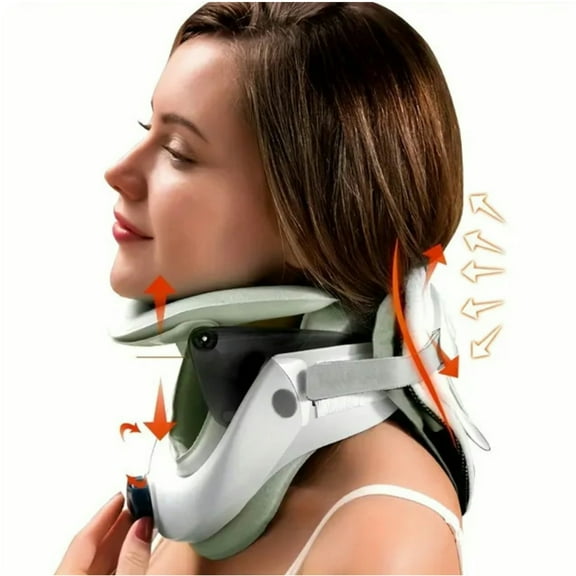 SUWU Adjustable Ergonomic Neck Support Brace with Air Support for Cervical Spine Alignment