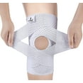 thumbnail image 1 of SUWU Adjustable Knee Brace with Air Mesh Fabric & Side Stabilizers, White, XXXL, 1 of 7