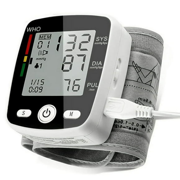 SUWU Blood Pressure Monitor, Rechargable Blood Pressure Machine Wrist with Voice Broadcast and 180 Memory for Dual User