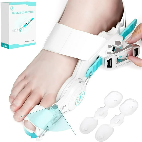 SUWU Bunion Corrector Big Toe Separators, Adjustable Bunion Splint with Non-Slip Heel Strap for Left/Right Foot Bunion Relief