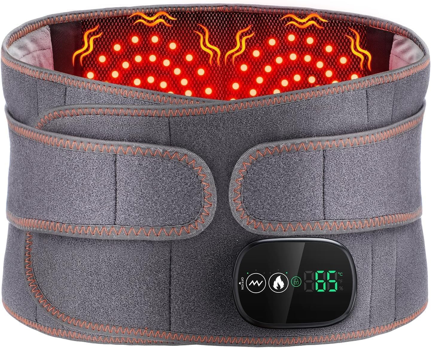 SUWU Cordless Heating Pad for Back Hatch Belt Massager with 3 Vibration and 3 Heat, Gifts for Men Women Dad Mom, Portable Heated Back Brace, Relaxing Gifts for Seniors