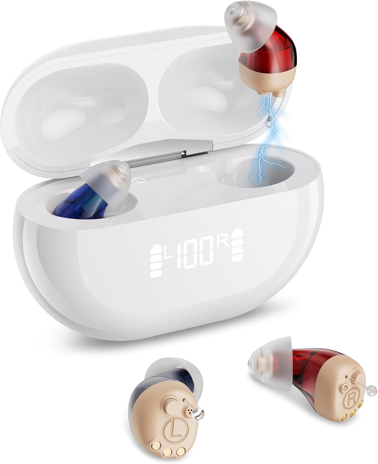 SUWU Hearing Aids, Invisible Rechargeable Digital Hearing Aids for Seniors with 16-Channel Sound Processing Noise Cancelling OTC Auto-On/Off