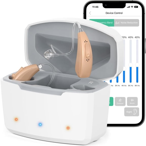 SUWU Hearing Aids for Seniors with Noise Cancelling, Rechargeable Hearing Amplifier with with Smart APP Control for People with Hearing Loss